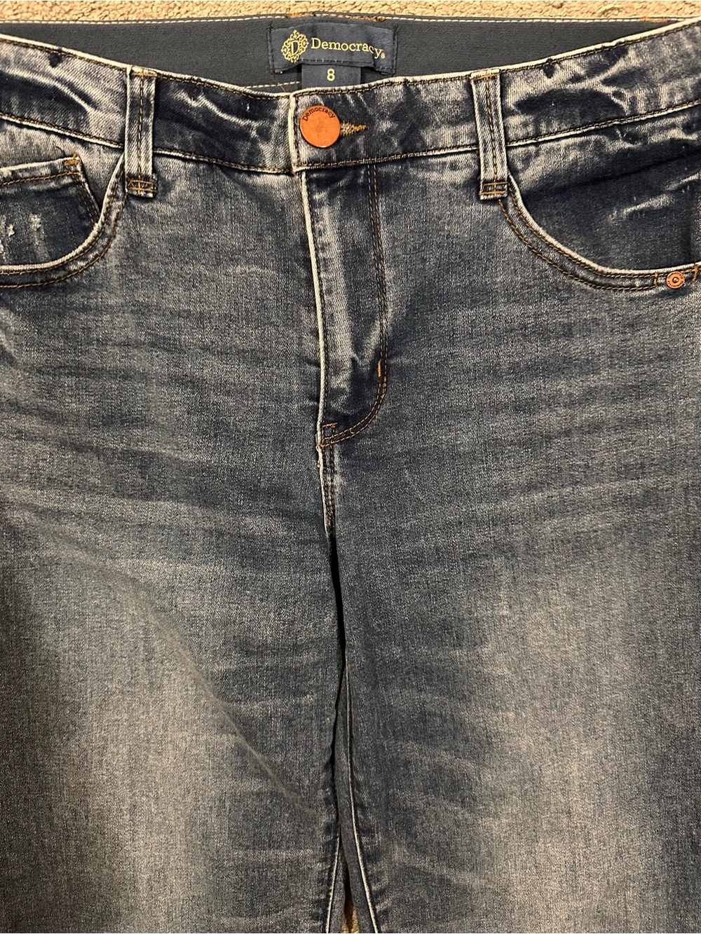 Democracy Ab Solution Jeans Medium Wash Stretch Denim Size 8 - Picture 5 of 7